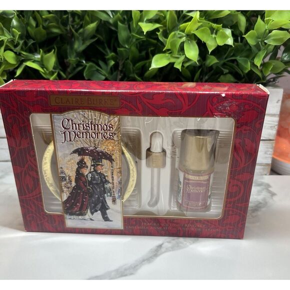 NIB‎ Set Of Vintage 1994 Claire Burke Christmas Memories Light Ring - Picture 1 of 3